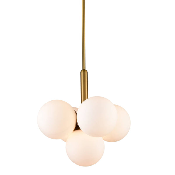 Mid-Century 5 Light Gold Kitchen Island Pendant Lighting